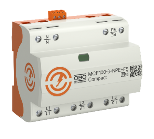 Устройство защиты от импульсных пернапряжений (УЗИП) для силовых сетей 3+NPE (I+II Класс), 255В  5096987  OBO Bettermann