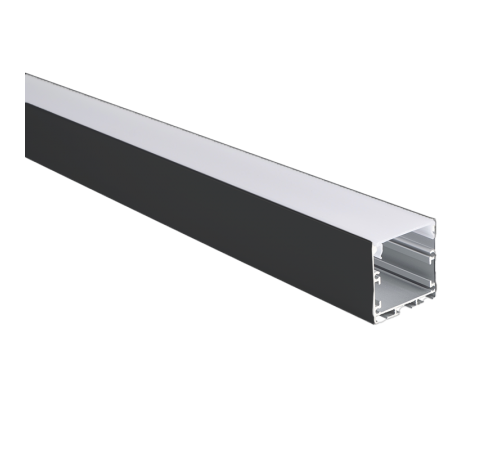 Профиль алюминиевый PAL 3535-BLACK (комплект) накладной 2м анод.  .5059054  Jazzway