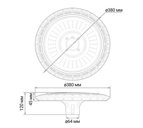 Светильник светодиодный садово-парковый венчающий  PGL 04 60w 3000K IP65 GR AC200-240 (парковый) (2 г. гар.)  .5033788  JAZZWAY