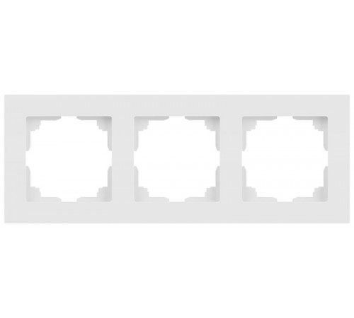 Рамка для розеток и выключателей Intro Accent 6-503-01М на 3 поста, СУ, белый матовый  Б0063744  Intro