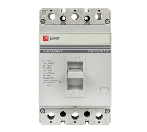 Выключатель автоматический ВА-99 250/160А 3P 35кА EKF PROxima  mccb99-250-160  EKF