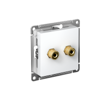 AtlasDesign Белый АудиоРозетка двухместная  ATN000187  SE