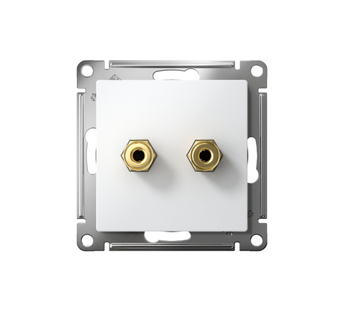 AtlasDesign Белый АудиоРозетка двухместная  ATN000187  SE