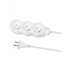 Удлинитель бытовой "Люкс" 3 гнезда, 10 м, б/з, с з/ш, ПВС 2х1,0 мм2, 10 А, 250 В, 2400 Вт  SQ1303-4005  TDM