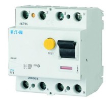 Выключатель дифференциальный (УЗО) 4 полюса PF4-63/4/03 тип АС 4.5 кА  293178  EATON