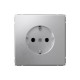 ArtGallery Алюминий Розетка с заземлением, 16А, механизм, быстрозажим. клем.  GAL000343S  SE