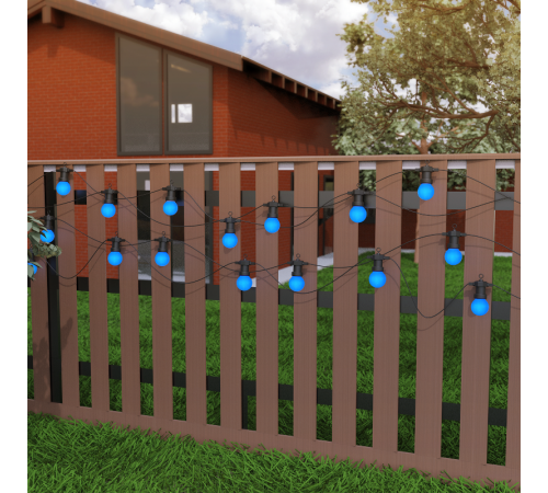 Гирлянда светодиодная "Белт Лайт" серия Holiday, 10 ламп, 7,7 м, IP44, синий, 1/6  HL063  Gauss