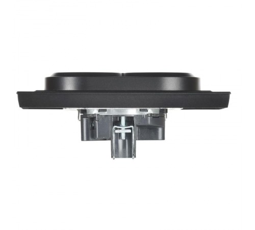 BRITE Розетка 2-ая с заземлением со шторками 16А в сборе РСш12-3-БрЧ черный  BR-R24-16-K02-F  IEK