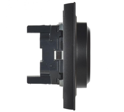 BRITE Розетка 2-ая с заземлением со шторками 16А в сборе РСш12-3-БрЧ черный  BR-R24-16-K02-F  IEK