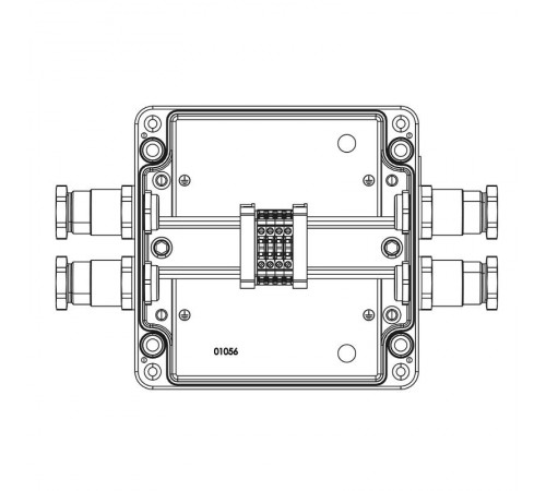 Взрывозащищенная клеммная коробка из алюминия TBE-A-17-(4xCBC.2)-2xKH2MHK(B)-2xKH2MHK(D)1Ex e IIC Т5 Gb / Ex tb IIIC T95°C Db IP66  1201.171.22.121O 