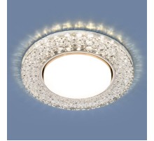 Светильник точечный встраиваемый 3029 GX53 CL прозрачный с подсветкой  a045483  Elektrostandard