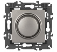 Светорегулятор Elegance 14-4101-16 поворотно-нажимной, 400ВА 230В, титан  Б0065784  ЭРА