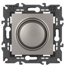Светорегулятор Elegance 14-4101-16 поворотно-нажимной, 400ВА 230В, титан  Б0065784  ЭРА