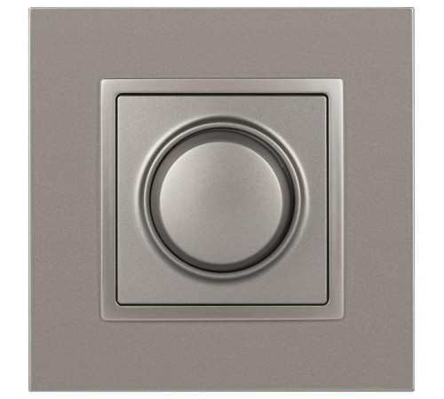 Светорегулятор Elegance 14-4101-16 поворотно-нажимной, 400ВА 230В, титан  Б0065784  ЭРА