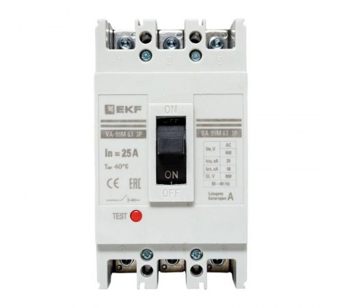 Выключатель автоматический ВА-99М 63/25А 3P 25кА PROxima  mccb99-63-25m  EKF