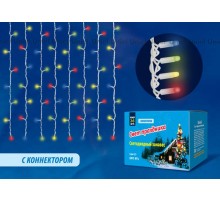 Занавес светодиодный  со статическим свечением,  ULD-C2030-240/SWK MULTI IP67  3х2м соед. 240 диодов. мультиколор. шнур белый  UL-00001364  Uniel