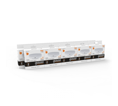 Лампа светодиодная LED 9Вт GX53 220В 2700К Elementary  83819  Gauss