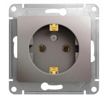 Glossa Платина Розетка с заземлением  GSL001243  SE