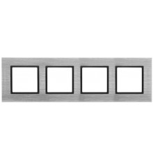 14-5204-41 Рамка на 4 поста, металл, Эра Elegance, сталь+антр  Б0034563  ЭРА