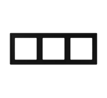 Рамка 3 поста; термопласт; черный матовый  LSZ983BFSWM  Jung