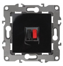 Розетка аудио 12-3111-06  чёрный  Б0027456  ЭРА