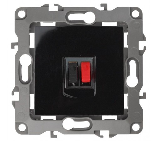 Розетка аудио 12-3111-06  чёрный  Б0027456  ЭРА