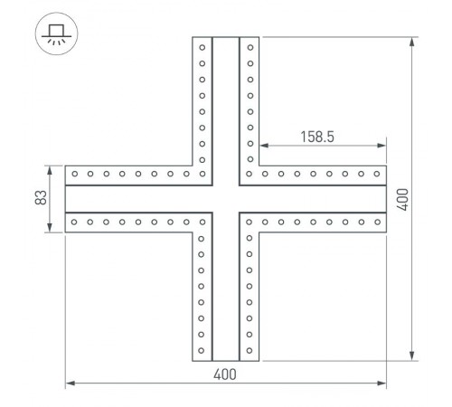 Крестовина SL-LINIA32-FANTOM (arlight, Металл)  030099  Arlight