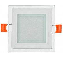 Светильник светодиодный встраиваемый ДВО 1623 со стекл. квадр. 6Вт 4000К IP20  серия LIGHTING   LDVO0-1623-06-4000-K01  IEK
