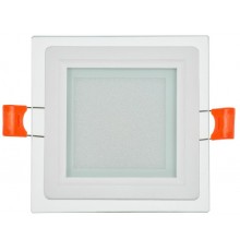 Светильник светодиодный встраиваемый ДВО 1623 со стекл. квадр. 6Вт 4000К IP20  серия LIGHTING   LDVO0-1623-06-4000-K01  IEK
