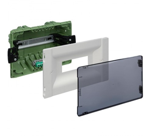 Practibox3 встраиваемый прозрачная дверь 1х8м земля  401701  Legrand