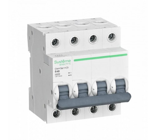 Выключатель автоматический четырёхполюсный 40А B 4.5kA City9  C9F14440  SE