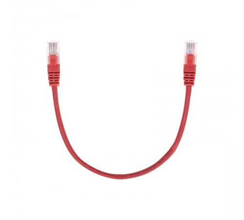 Патч-корд U/UTP, CAT 5e, RJ45-RJ45, 26AWG, LSZH, красный, 0,3м REXANT  02-0103-03  REXANT