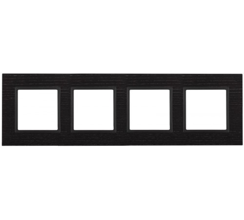 14-5304-05 Рамка на 4 поста, дерево, Эра Elegance, чёрн.дерево+антр  Б0034583  ЭРА