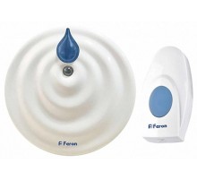 Звонок электрический дверной беспроводной E-374 звонок IP20 36 мелодий, 2*1,5V/АА (база), белый, синий  23687  FERON