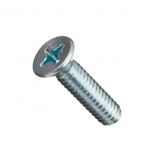 Винт DIN965 с потайной головкой оцинк. М4х30 (120 шт) - коробка с ок. ( 0,332 кг)  105236  Tech-KREP