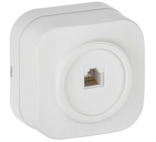 GLORY Розетка компьютерная RJ45 кат.5E о/у РК10-ХБм белый матовый  EKH10-K01M  IEK