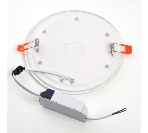 Светильник светодиодный встраиваемый круг AL2330, 16W, 1280Lm, белый (4000К) и синий  29589  FERON