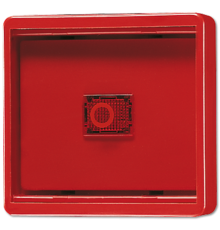 Клавиша с прозрачной крышкой; красная  661WGLR  Jung