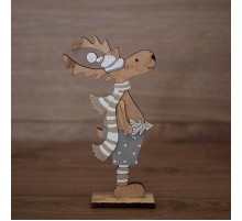 Деревянная фигурка "Рождественский Олень" Синий 10,5*4*18 см  504-005  NEON-NIGHT