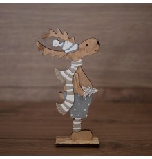 Деревянная фигурка "Рождественский Олень" Синий 10,5*4*18 см  504-005  NEON-NIGHT