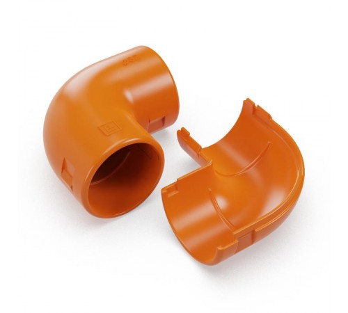 Соединитель угловой разборный оранжевый d32 мм (30шт/300шт уп/кор)  PR13.1194  Промрукав