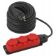 Удлинитель силовой UK-3e-3x1,5-30m-IP44(KG) с заземлением 3 розетки каучук 30м КГ 3х1,5мм2 IP44  Б0057582  ЭРА