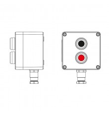 Взрывозащищенный пост управления из полиэстера CPE-P-03-(1xP1B(11)-1xP1R(11))-1xKH2MHK(C)1Ex d e IIC Т5 Gb / Ex tb IIIC T95°C DbIP66/КЗ  2231.031.22.