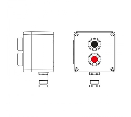 Взрывозащищенный пост управления из полиэстера CPE-P-03-(1xP1B(11)-1xP1R(11))-1xKH2MHK(C)1Ex d e IIC Т5 Gb / Ex tb IIIC T95°C DbIP66/КЗ  2231.031.22.