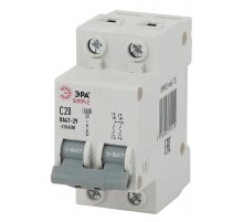 Выключатель автоматический двуххполюсный SIMPLE-mod-13 ВА47-29 2P 20А 4,5кА характеристика C SIMPLE  Б0039230  ЭРА