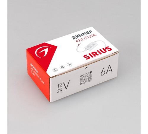 Диммер ARL-SIRIUS-TUYA-DIM-SUF Slim (12-24V, 1x6A, 2.4G) (Arlight, IP20 Пластик, 3 года)  032346  Arlight
