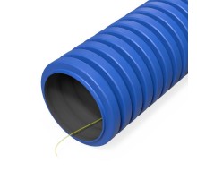 Труба гофрированная двустенная ПНД гибкая тип 450 (SN29) с/з синяя d40 мм (50м/уп) Промрукав  PR15.0257  Промрукав