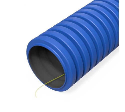 Труба гофрированная двустенная ПНД гибкая тип 450 (SN29) с/з синяя d40 мм (50м/уп) Промрукав  PR15.0257  Промрукав