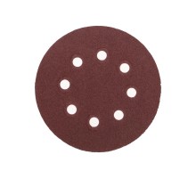 Диск абразивный на ворсовой основе, на липучке, перфорированный, P120, 125мм, 10 шт.  KR-91-1168  Kranz