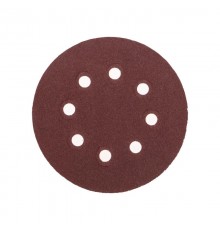 Диск абразивный на ворсовой основе, на липучке, перфорированный, P120, 125мм, 10 шт.  KR-91-1168  Kranz
